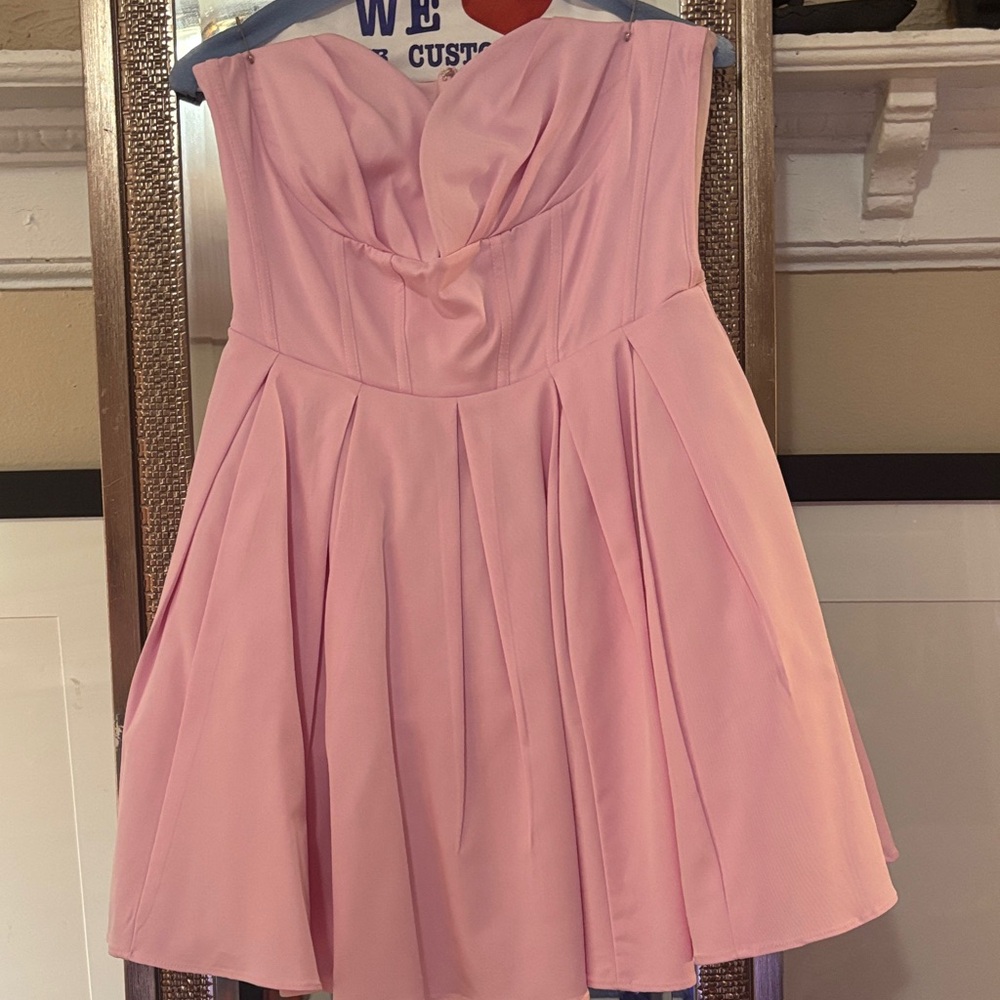 Pink Strapless Dress